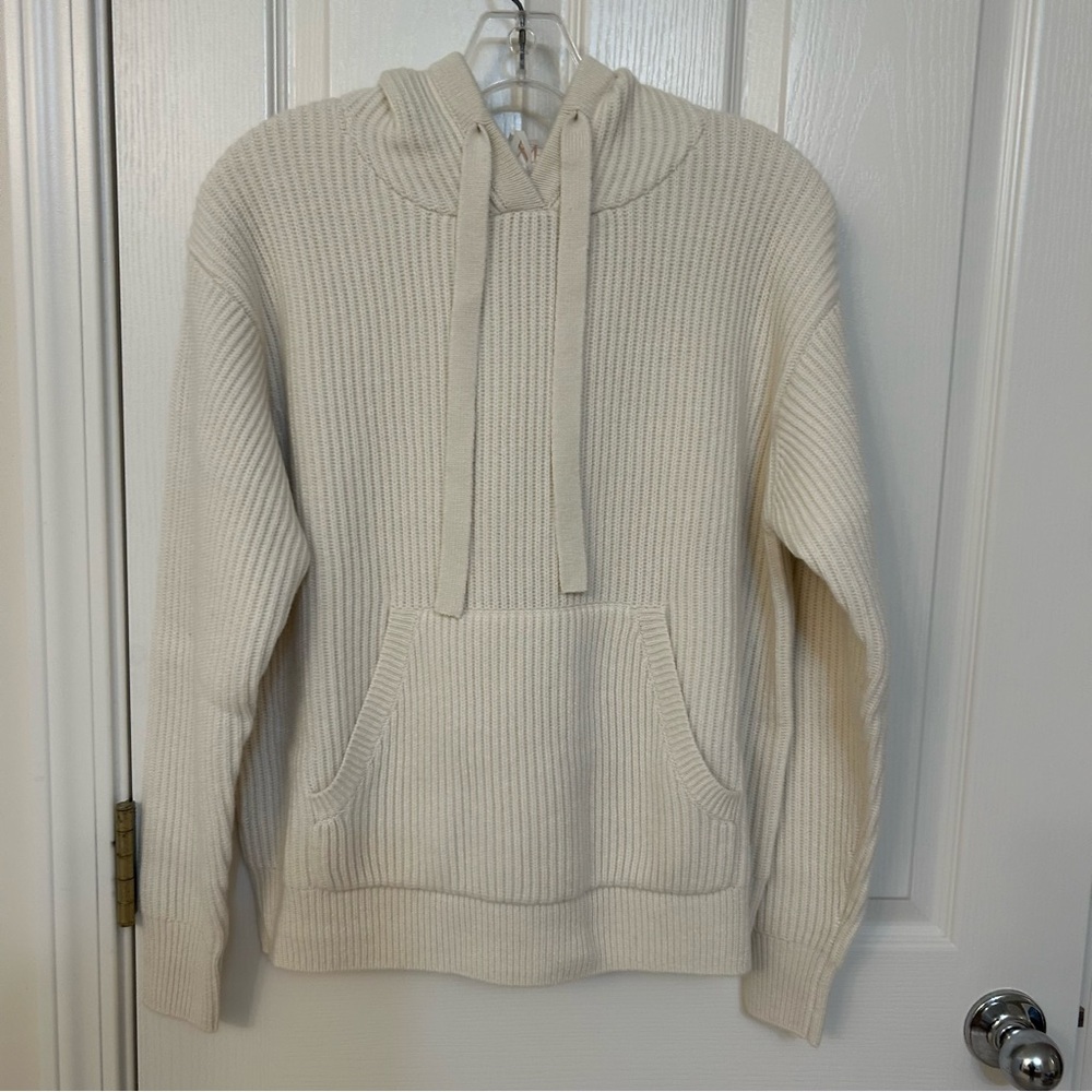 TWP Rib Cashmere Sweater Hoodie in Ivory Size XS - Picture 6 of 9